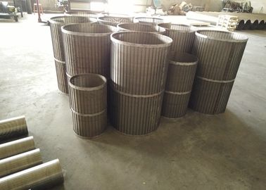Anti Corrosion Rotary Screen Drum , Durable Johnson Wire Cylinder Basket