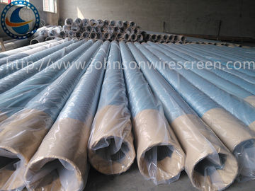 Full Welded Johnson Screen Pipe , Round Rod Based Vee Wire Screen