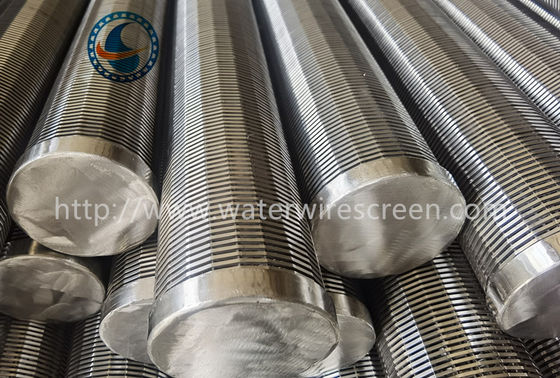 304 Stainless Steel Threaded Coupling 114mm Wedge Wire Screen Pipe All Welded